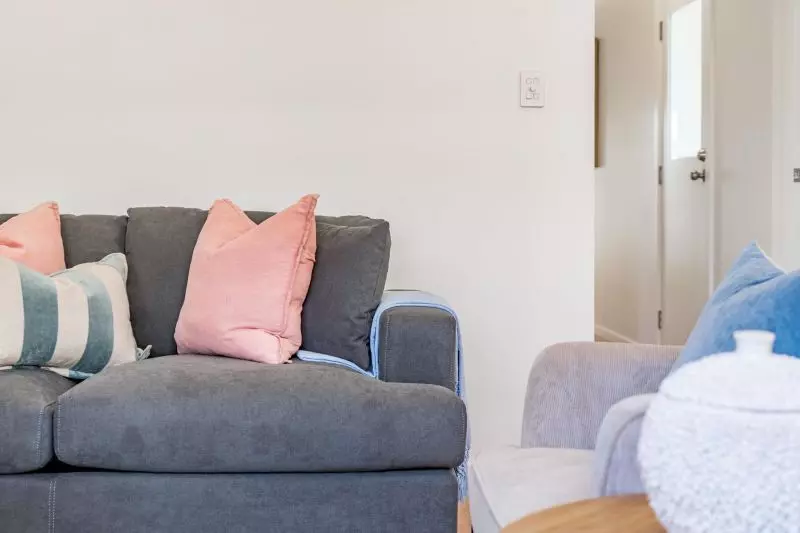 light-filled 2 bed home with skillion roof