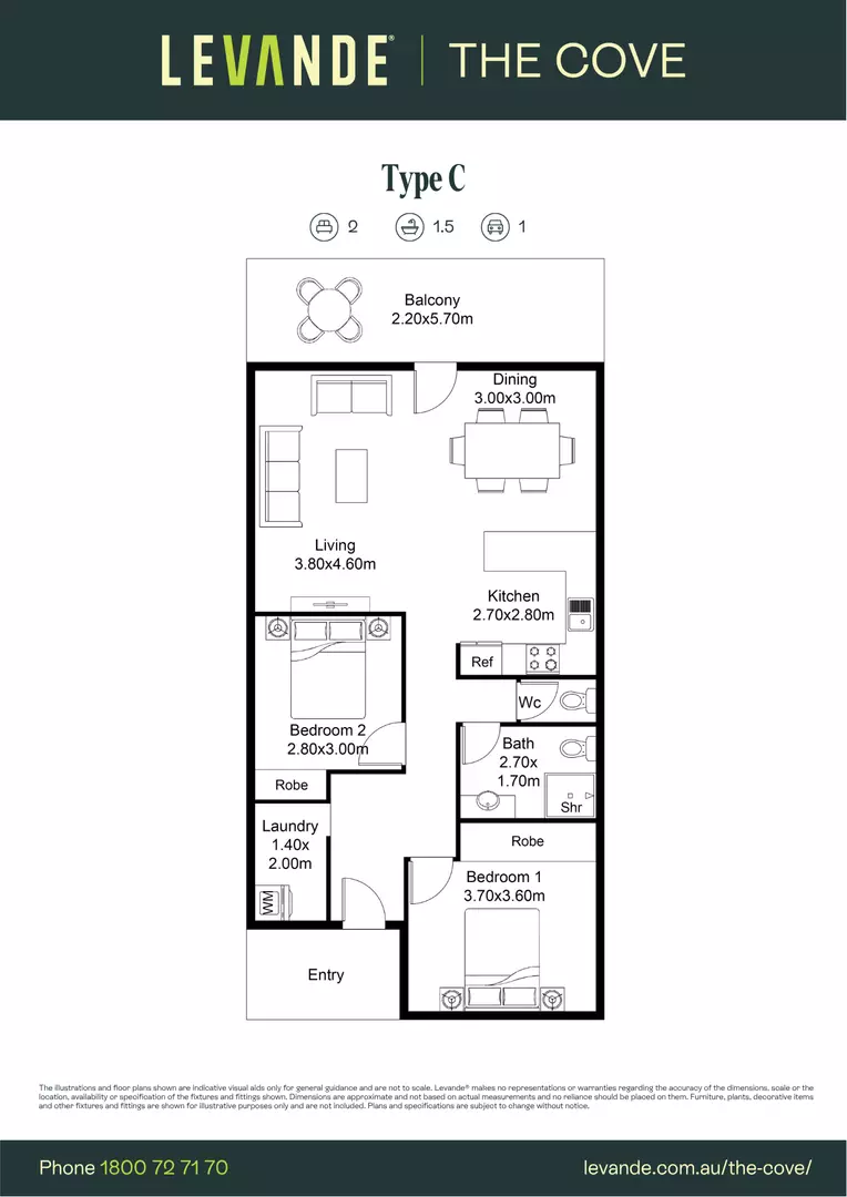 Two Bedroom | Unit 2A
