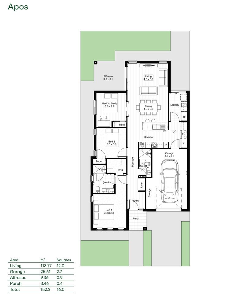 Only 1 spacious 'Apos' floorplan remaining