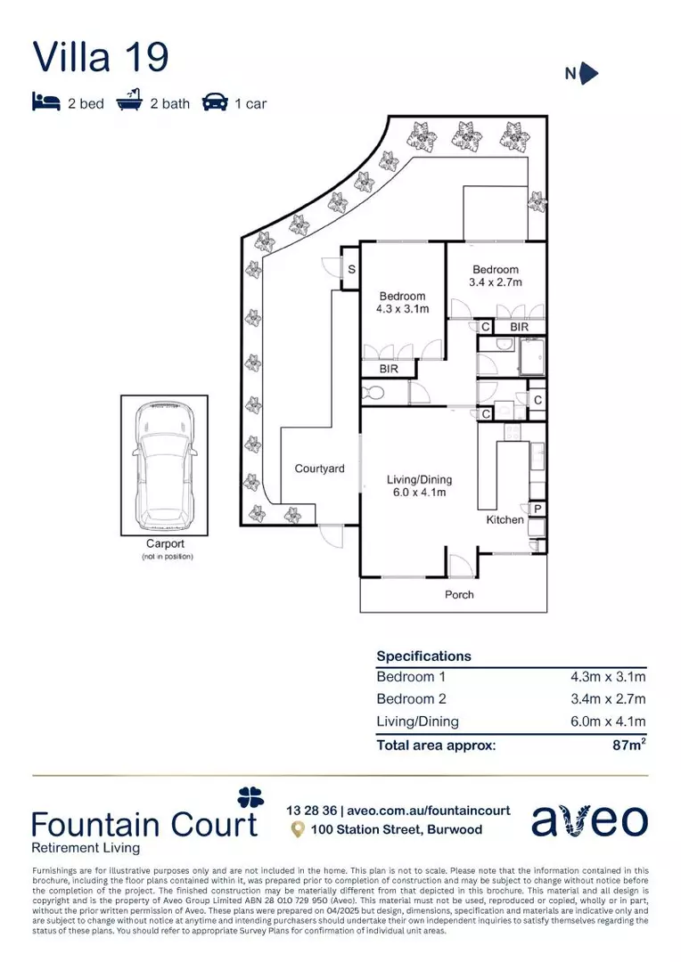 Light and bright 2-bedroom villa