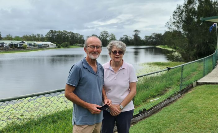 Mary Sayer and Ian Hunter at Hometown Australia's Banksia Waters community