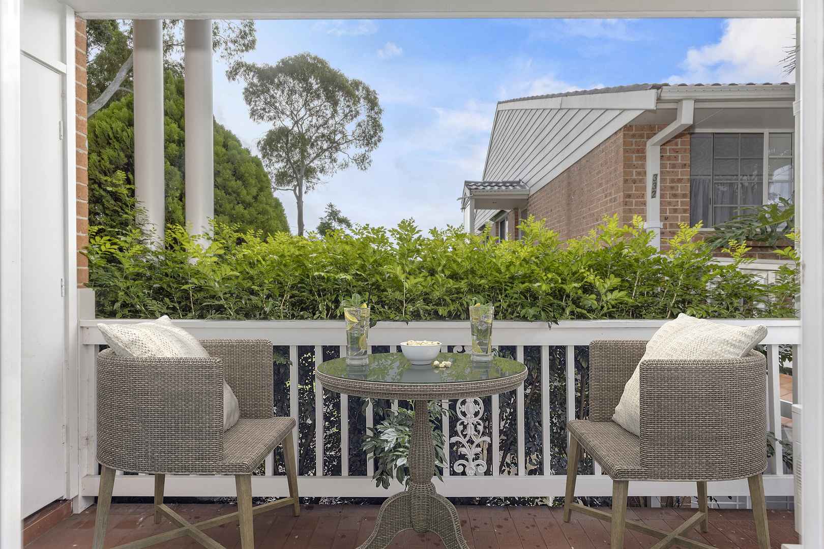 Stunning garden unit with sunny north-facing terrace and district views