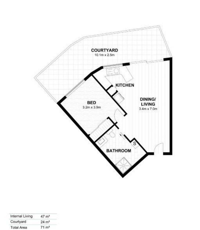 Spacious, Modern Apartment with Private Courtyard and Support Services