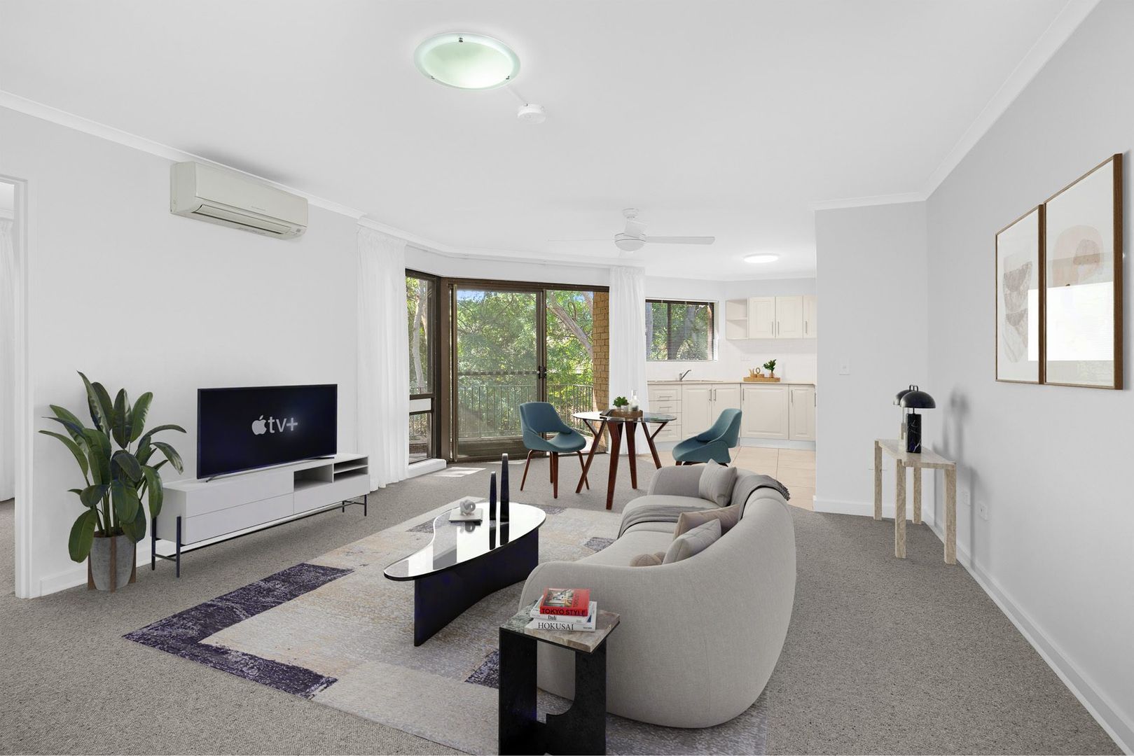Delightful north facing 2-bedroom with garden outlook