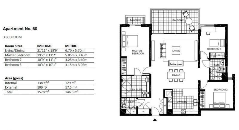 Elegant Three-Bedroom Sanctuary with Space and Style