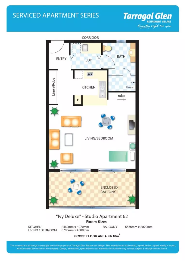 Spacious ground floor studio apartment in premier location