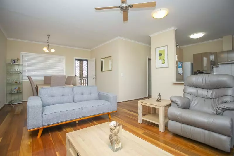 Open plan living situated on a large, elevated block.