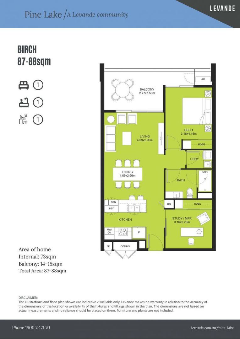 Apartment 1105 - One Bedroom + Multi-Purpose Room