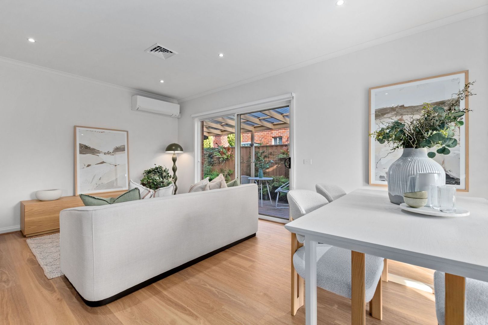 Stylishly updated two-bedroom plus study villa with delightful garden