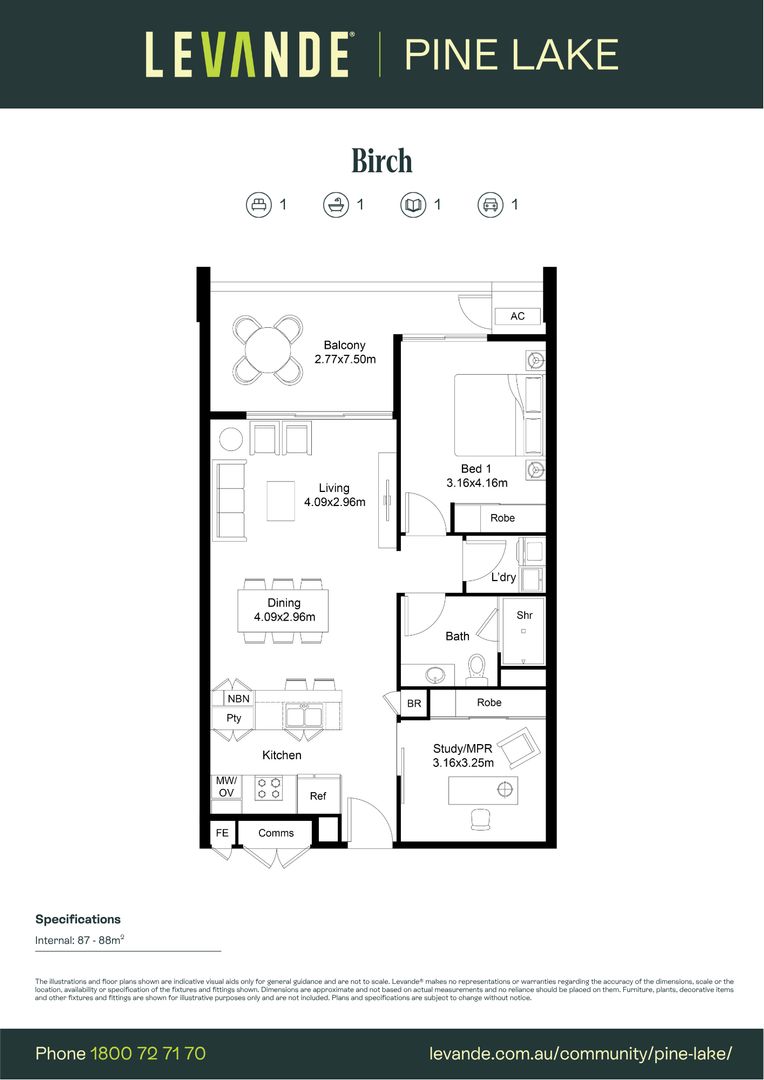 One Bedroom + Study | Apartments - Enquire for availability