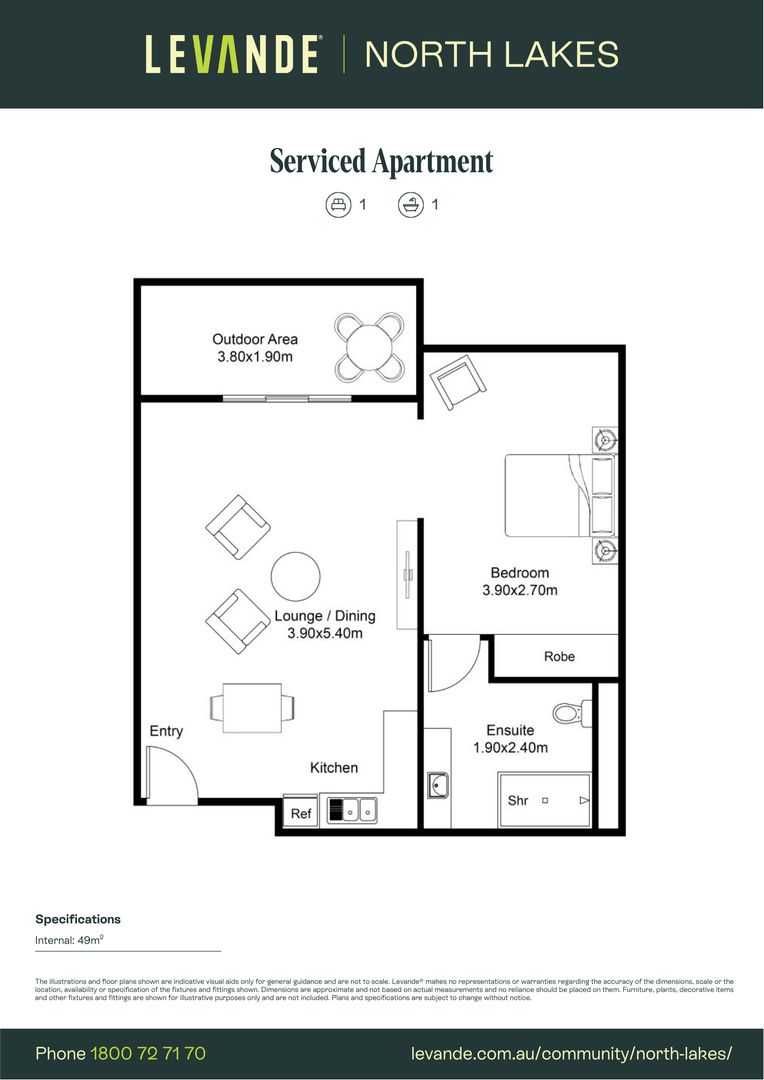 One Bedroom | Serviced Apartment 418