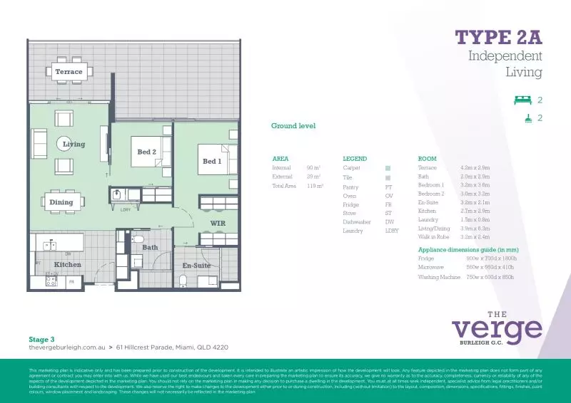 Ground floor apartment with spacious outdoor terrace