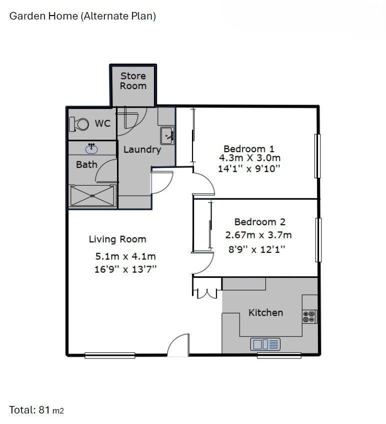 Corner Unit with Courtyard and Vaulted Ceilings