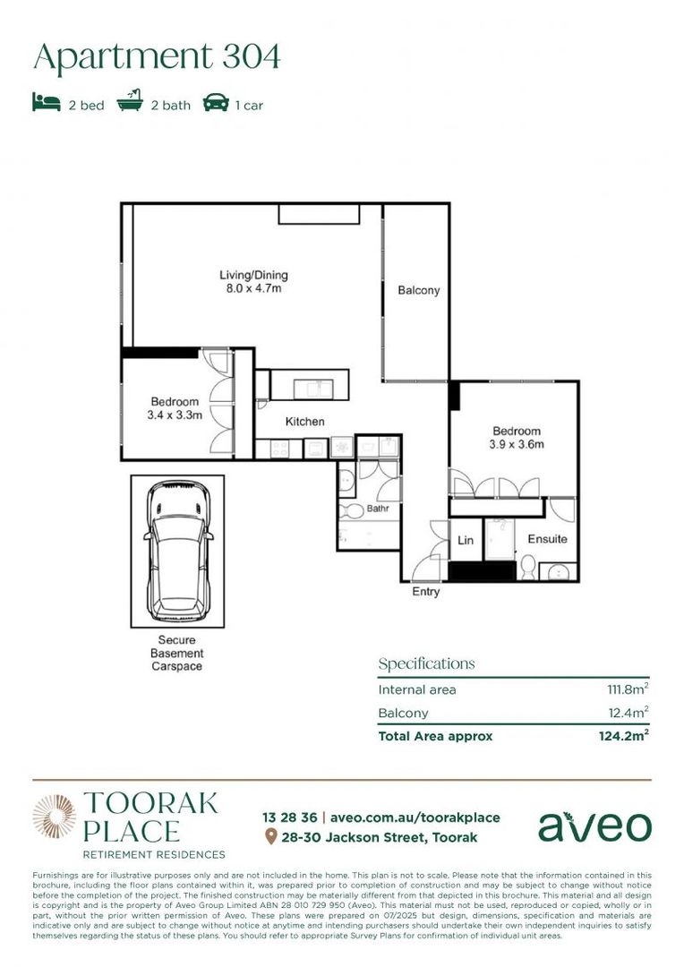 Spacious, north-facing 2-bedroom apartment!