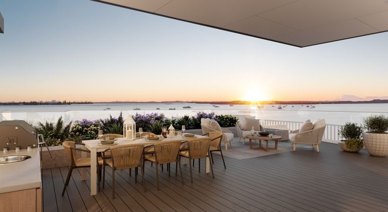 An artist's impression of the penthouse at Anglicare's Woolooware Shores project