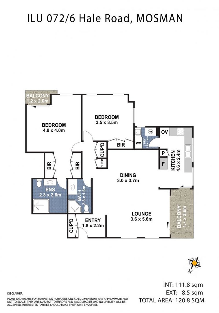 Bright & beautifully modern 2-bedroom apartment