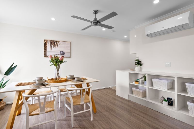 Newly renovated unit with open-plan living space