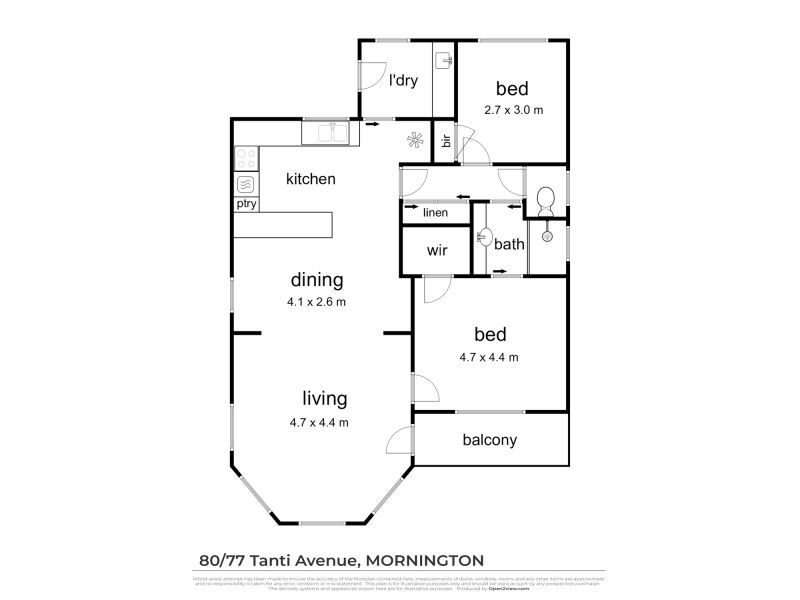 Spacious, light-filled 2br unit with bay windows & garden views