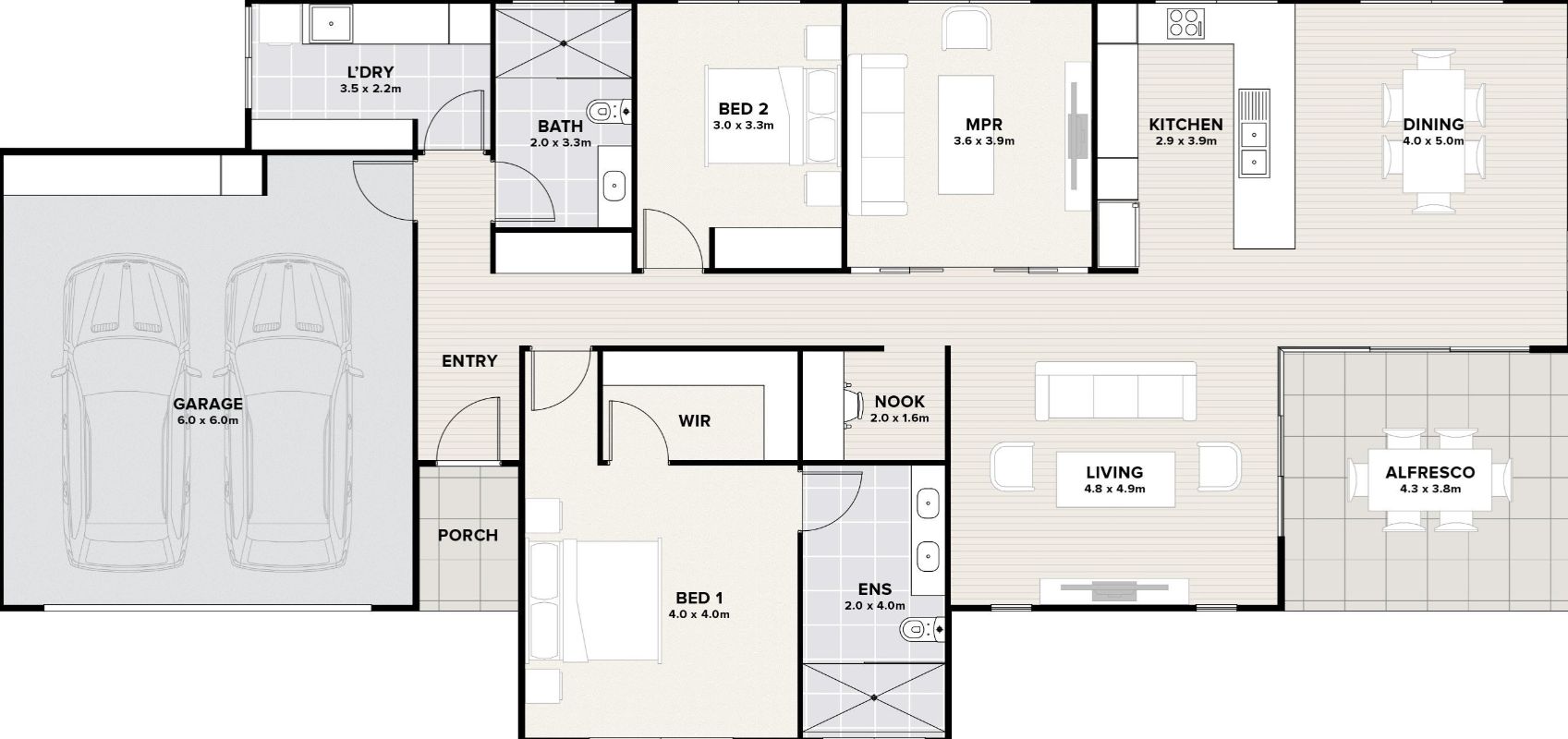 Modern, Open-Plan Living | Lorikeet Design