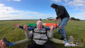 Bruce Hoffmann, 94, completes 6th skydive.