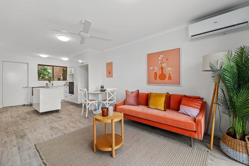 Charming one-bedroom plus study apartment surrounded by lush greenery