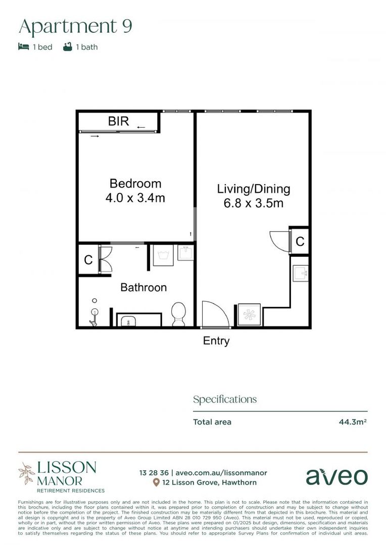 Delightful east-facing, spacious ground-floor one-bedroom apartment