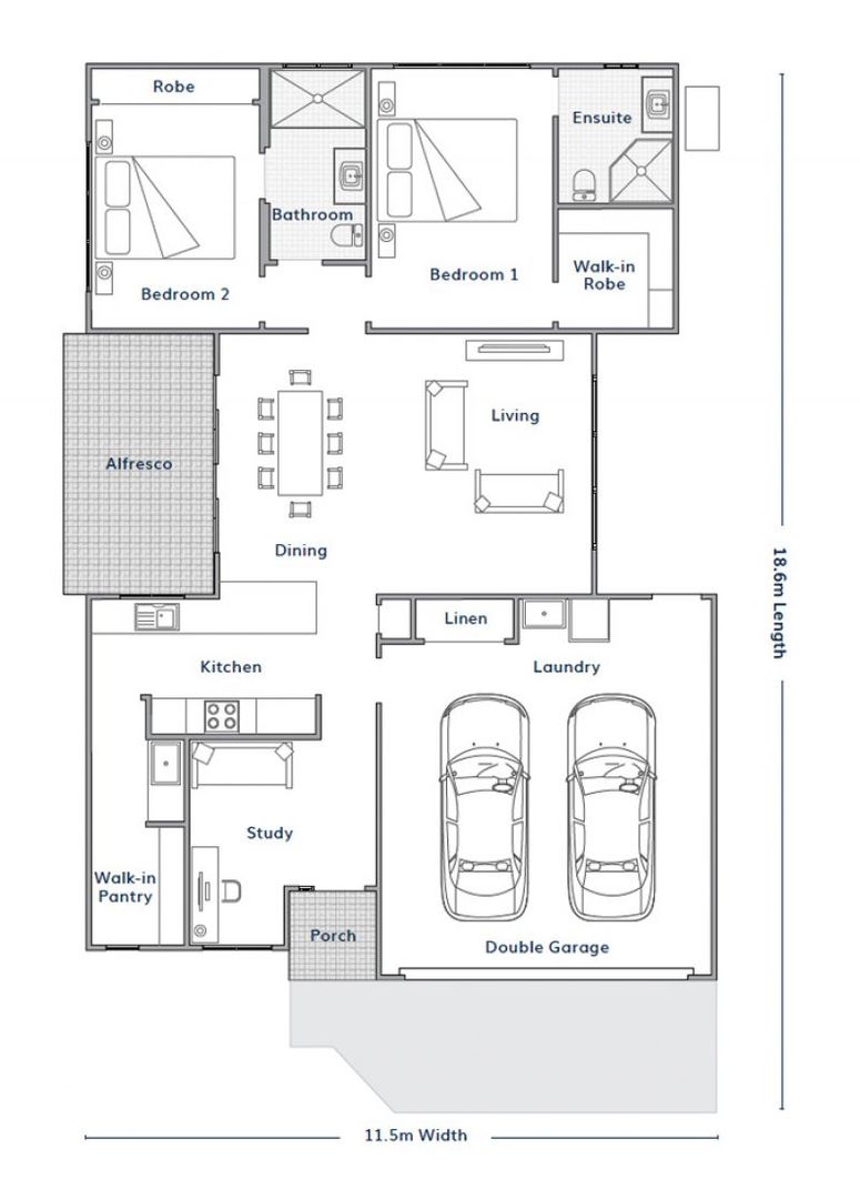 Butlers Pantry, 2 external living areas