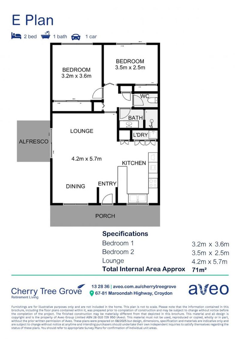 Unique two-bedroom villa close to community centre