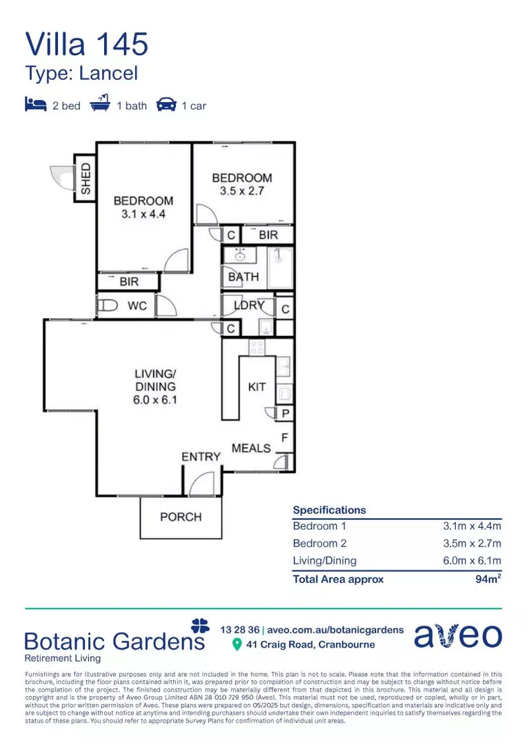 Newly refurbished 2-bed villa with open-plan kitchen