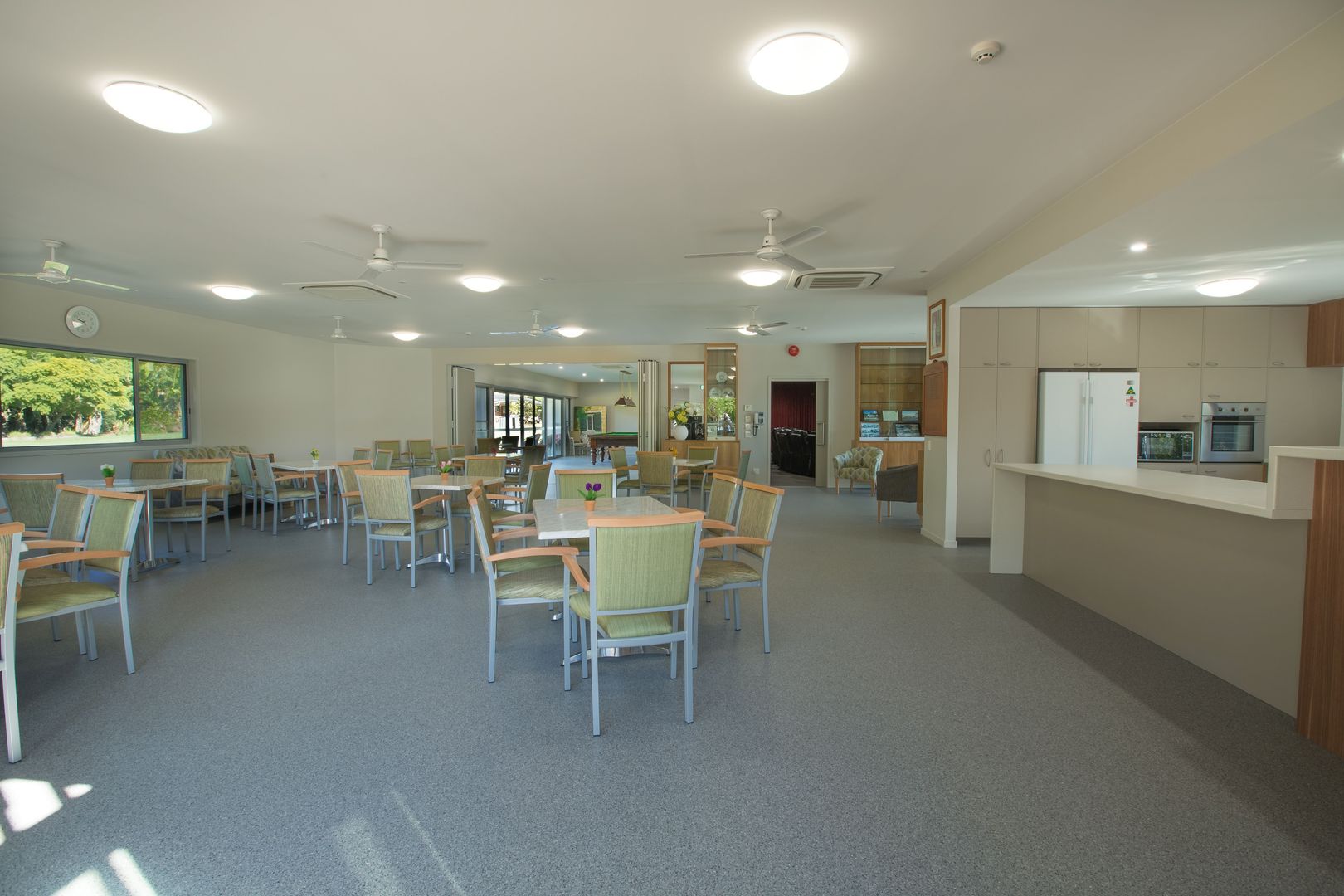 Peaceful retirement living overlooking lush lawns