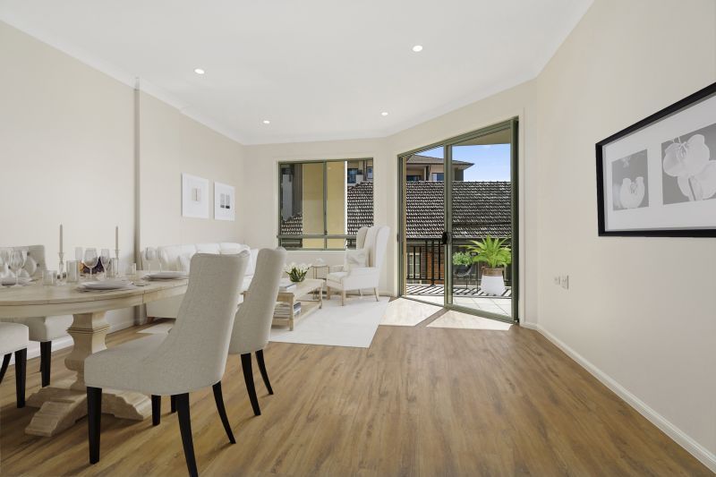 Light-filled one-bedroom apartment with study