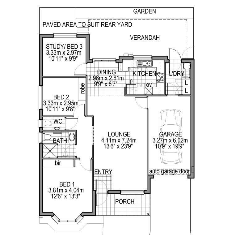 Tamworth Gardens Retirement Estate.  To Be Built. 3 Bedroom Freesia Villa 