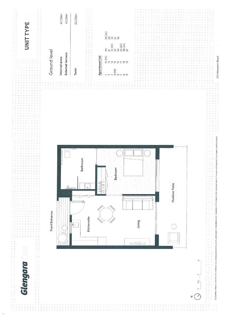 Ground floor apartment with outdoor courtyard