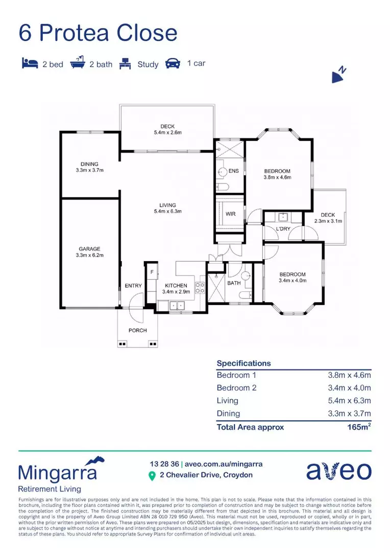 Two-bedroom plus study villa - under renovation