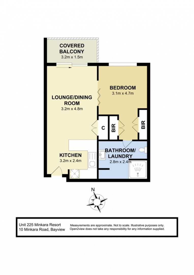 Private and serene one-bedroom serviced apartment