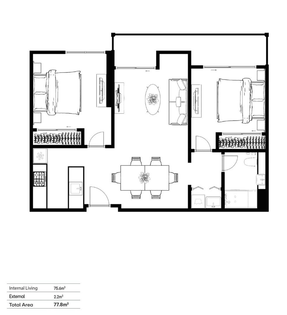 Modern, Light-Filled Apartment with Balcony and Secure Parking