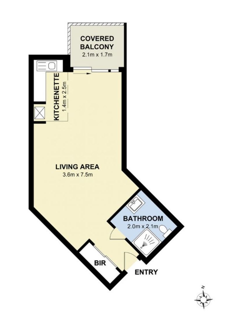 Quiet and privately located apartment with leafy outlook