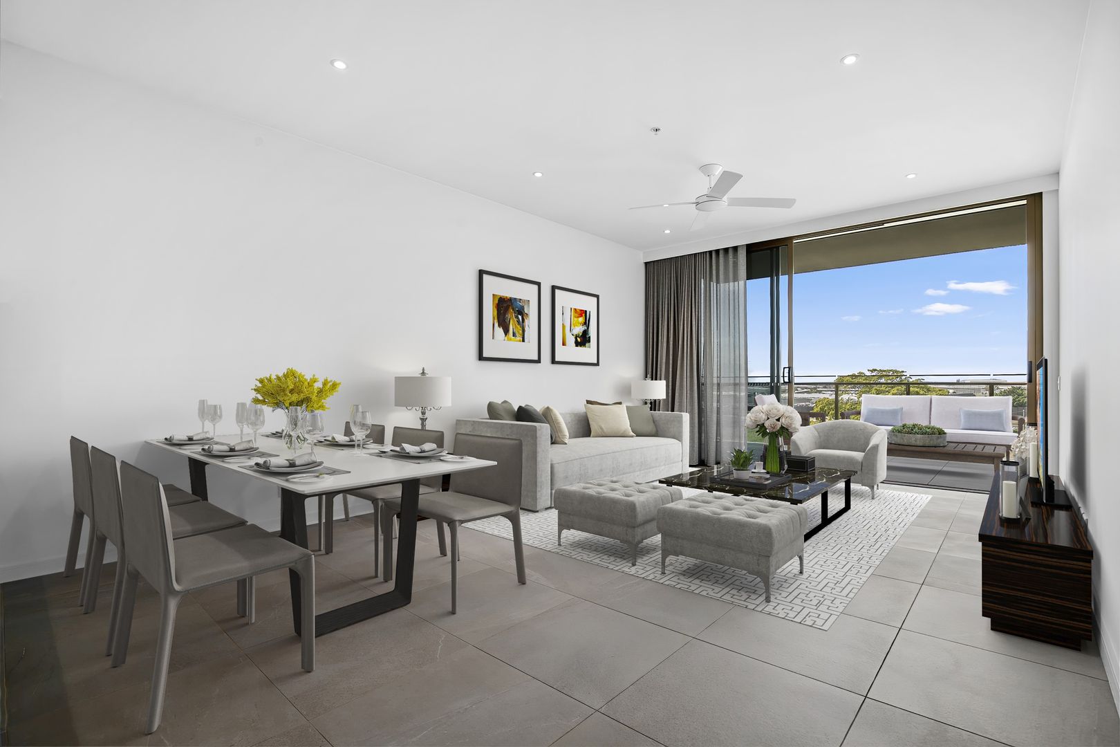 A bright modern apartment with the perfect balance of style, space and location.