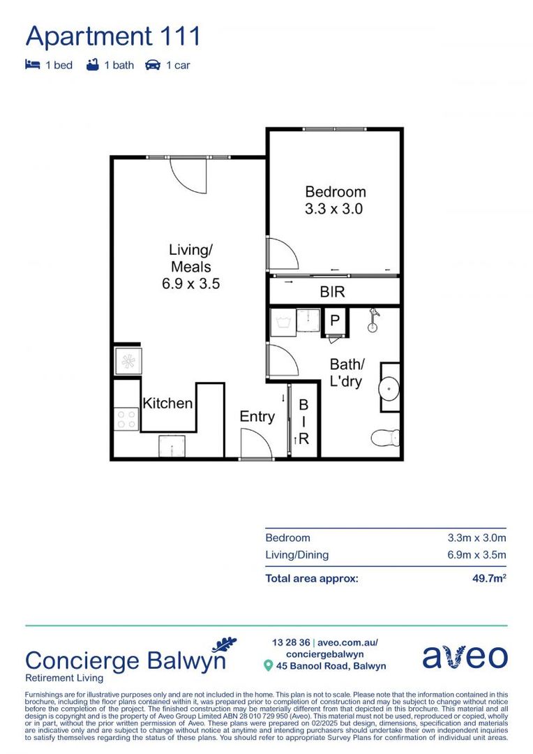 Ground-floor one-bedroom apartment