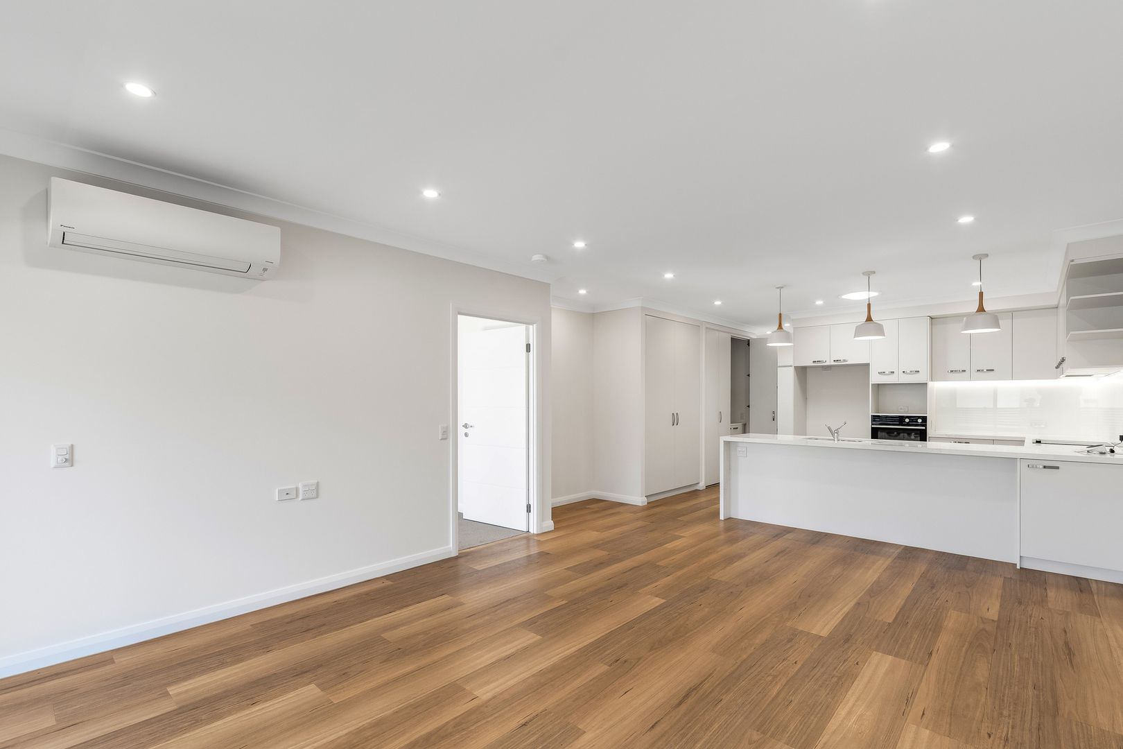 Modern two-bedroom villa with a stylish Paterson design, featuring vinyl flooring