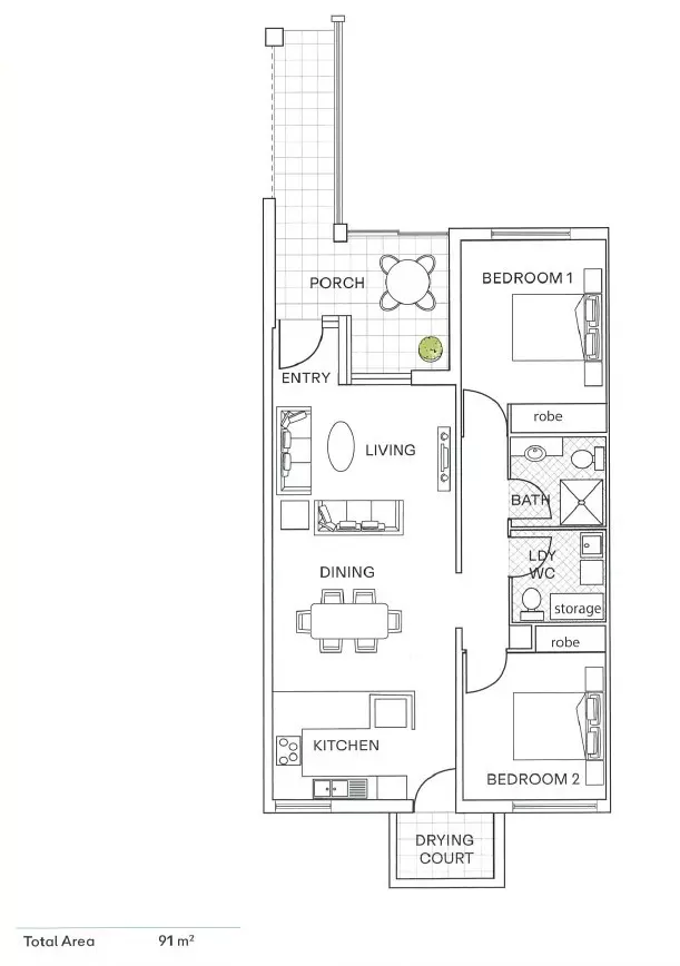 Stylish Upper Villa with Fresh Interiors and Covered Patio