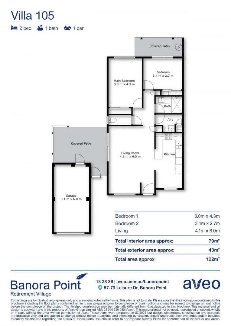 2-bedroom with beautiful spacious outdoor area