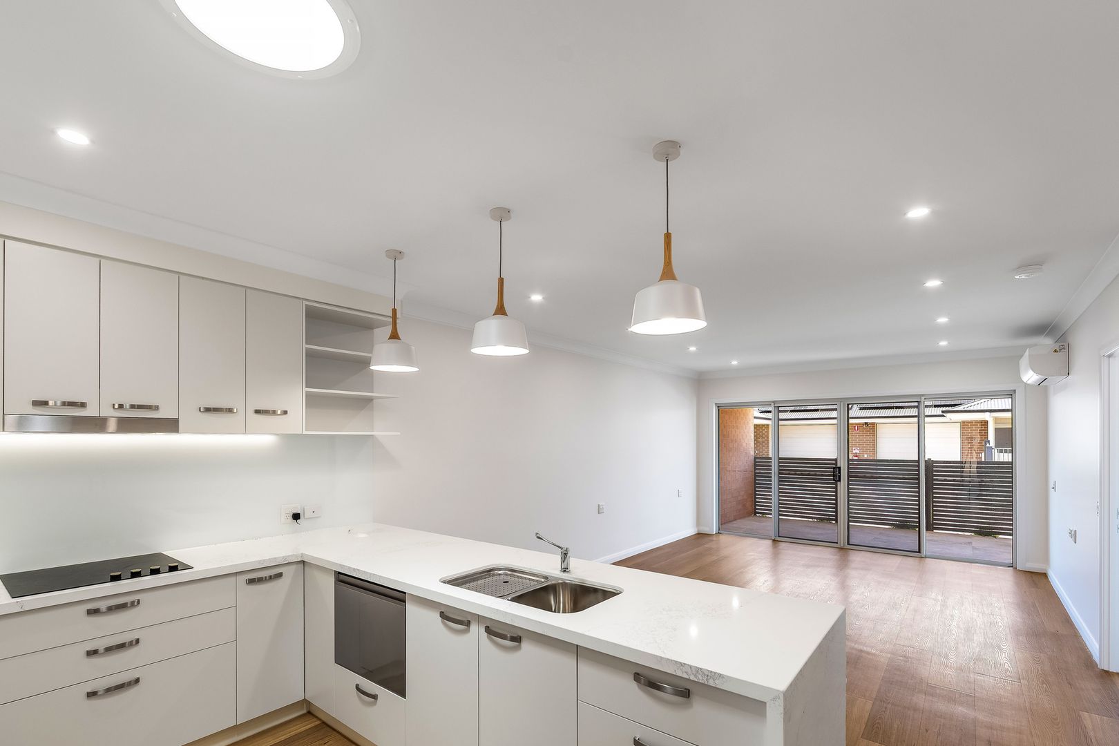 Modern two-bedroom villa with a stylish Paterson design, featuring vinyl flooring