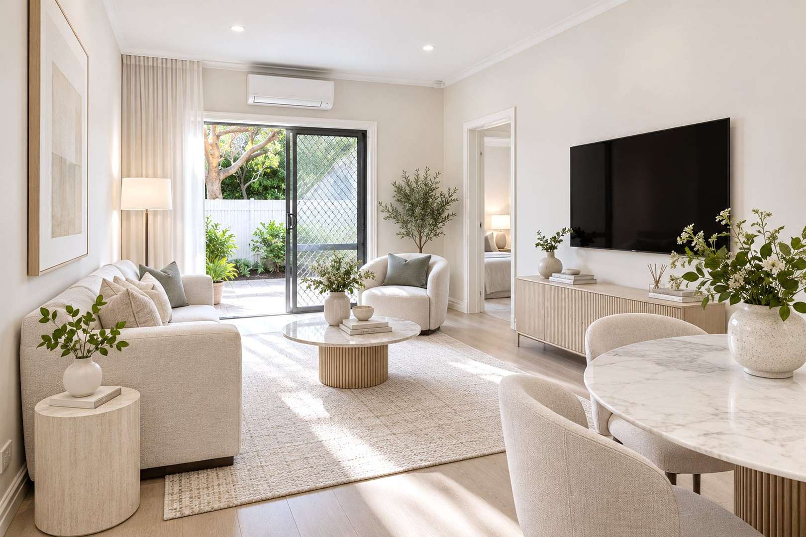 Newly Refurbished One-Bedroom Apartment with Courtyard