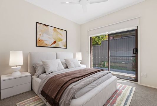 Two-bedroom plus study unit with private backyard