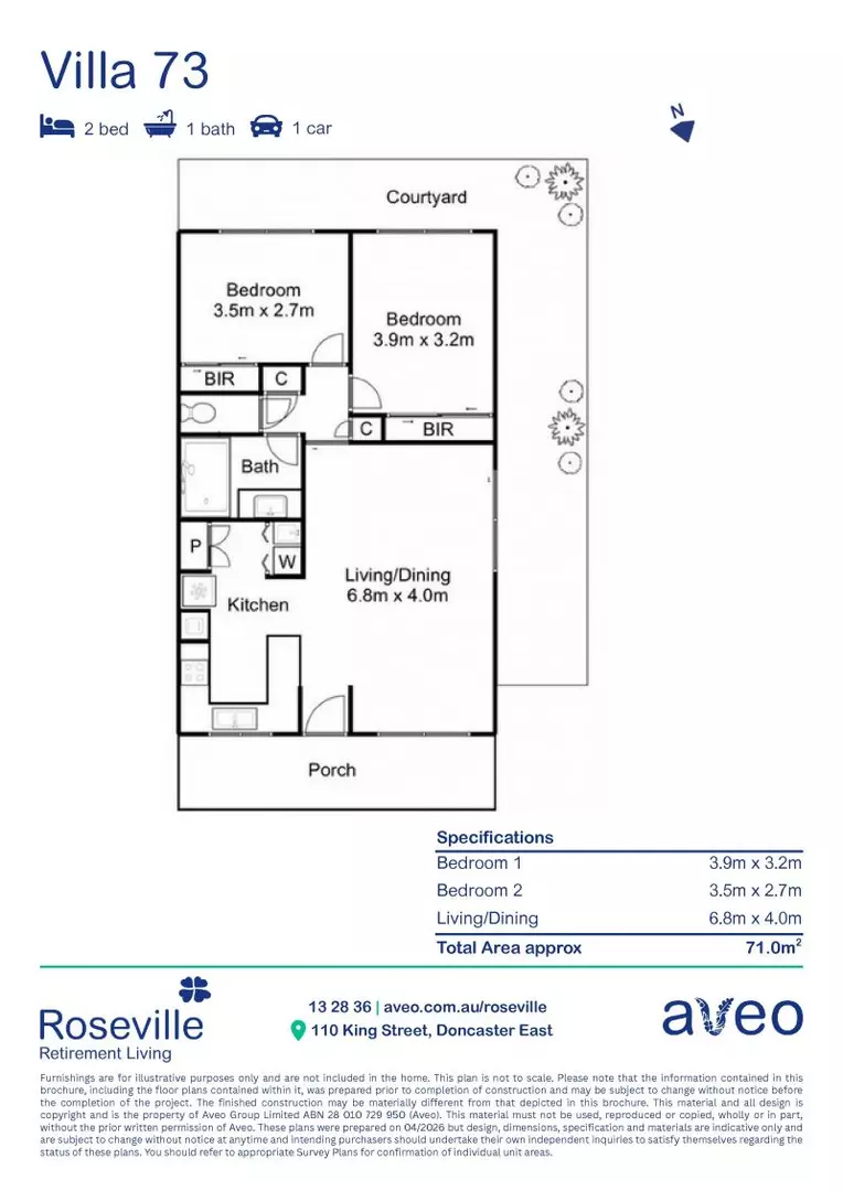 Charming 2-bedroom villa with a private backyard & an outdoor pergola