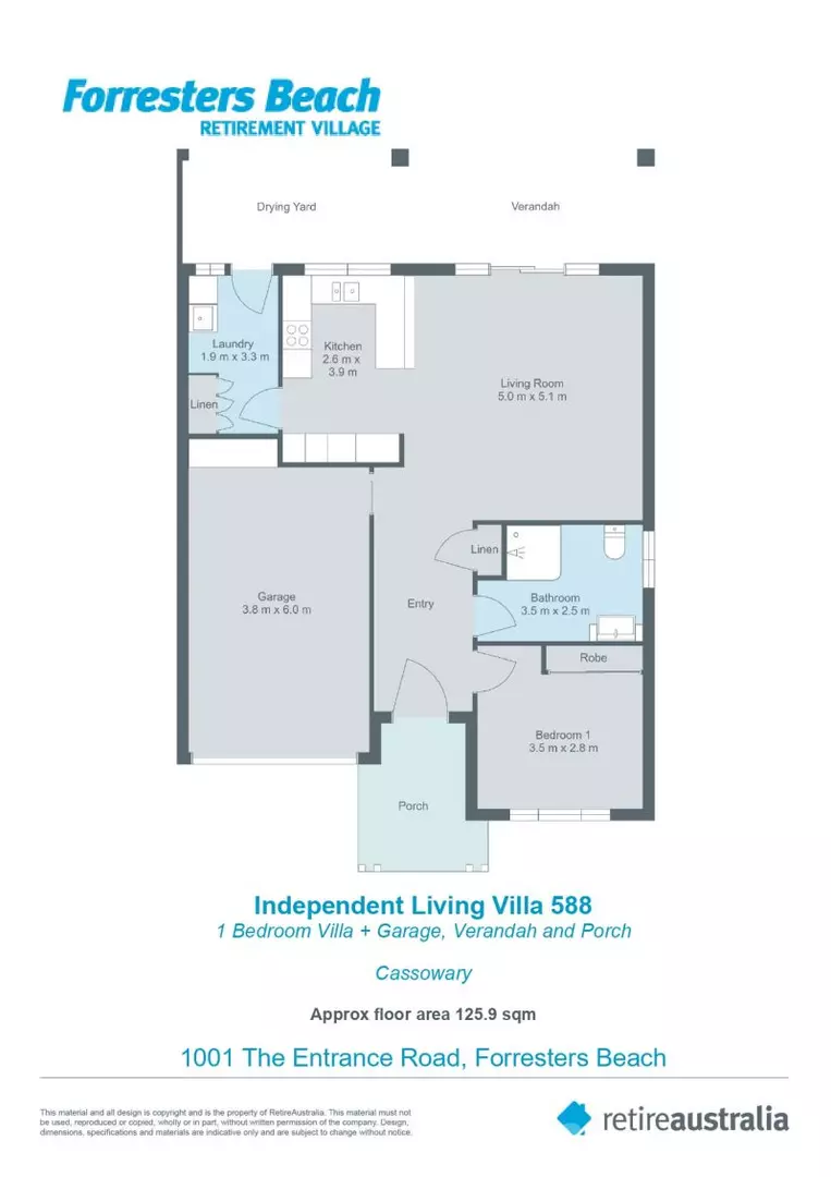 Centrally located villa with easy walk to all village facilities.