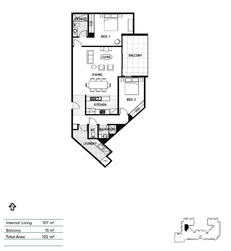 Stylish Space, Sunlit Private Balcony