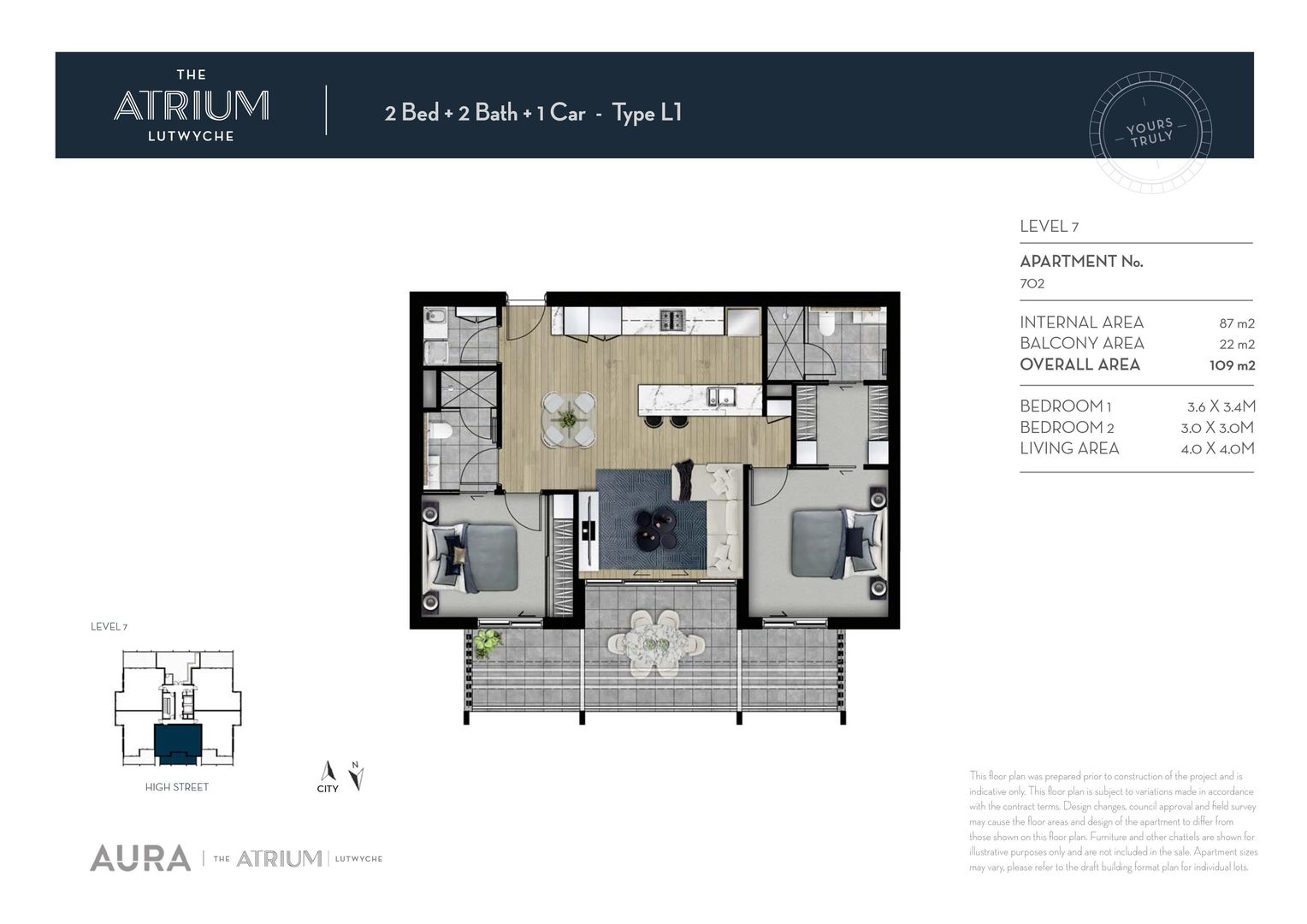 Top floor, north-facing apartment with expansive views
