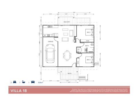 Villa 18 | 2 bed + 1 bath - Oak Tree Retirement Village Goonellabah